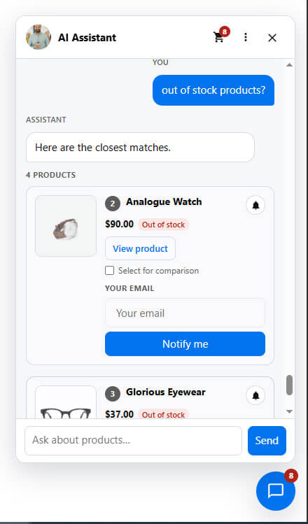 Out of stock notify